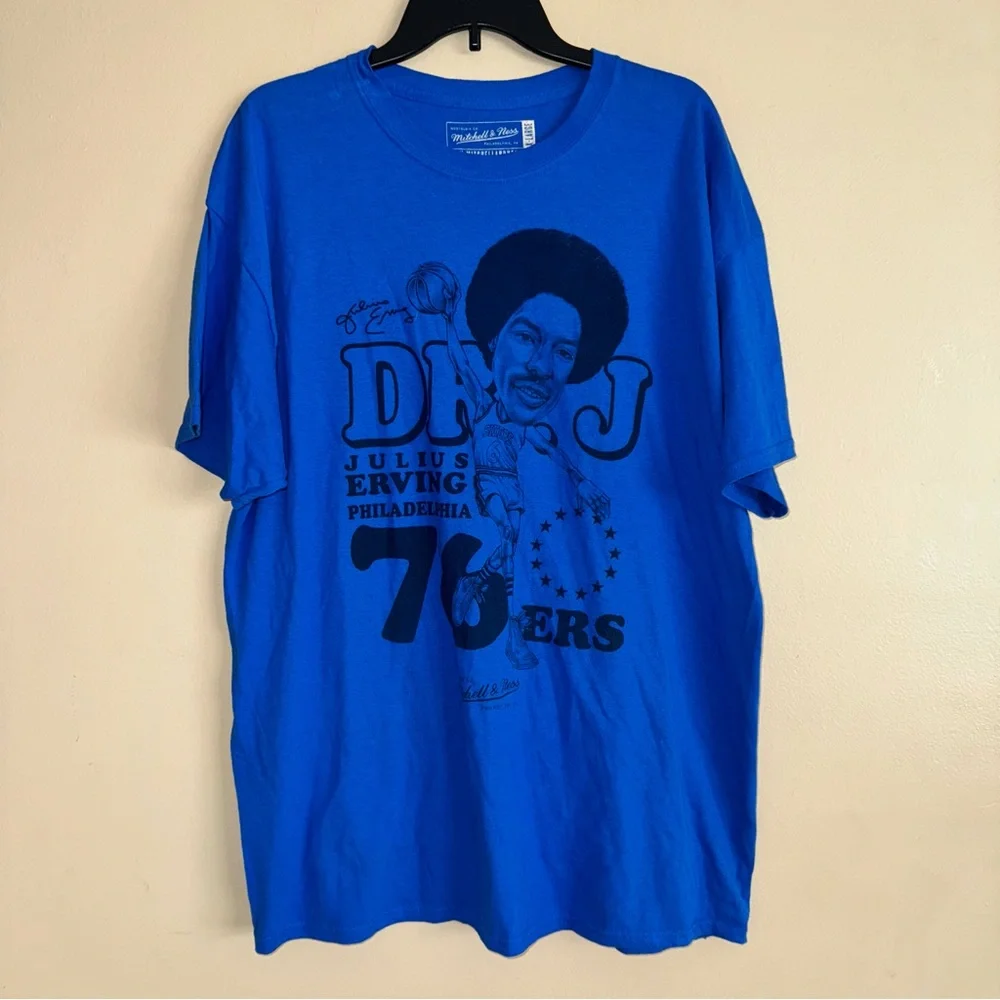 Lot of 2 Mitchell & Ness 76ers Moses Malone / Dr. J Julius Erving Shirts Size XL - Picture 6 of 9